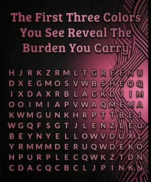HT2. The First Three Colors You Notice May Reveal Hidden Aspects of Your Personality
