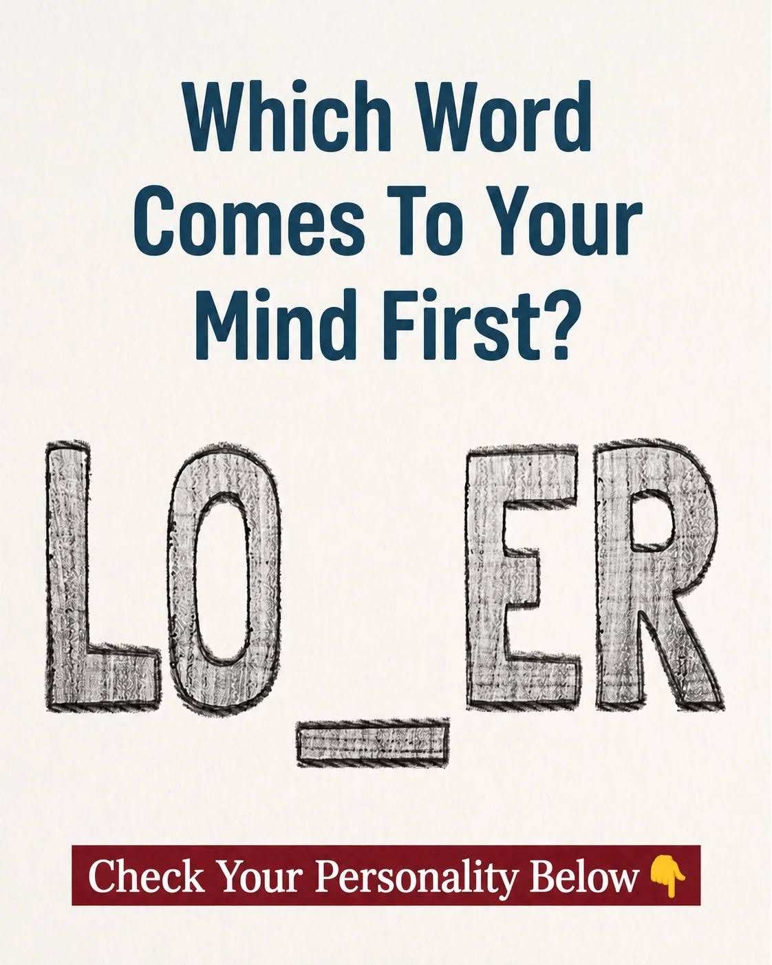 HT3. Check your personality based on the word that comes to your mind first