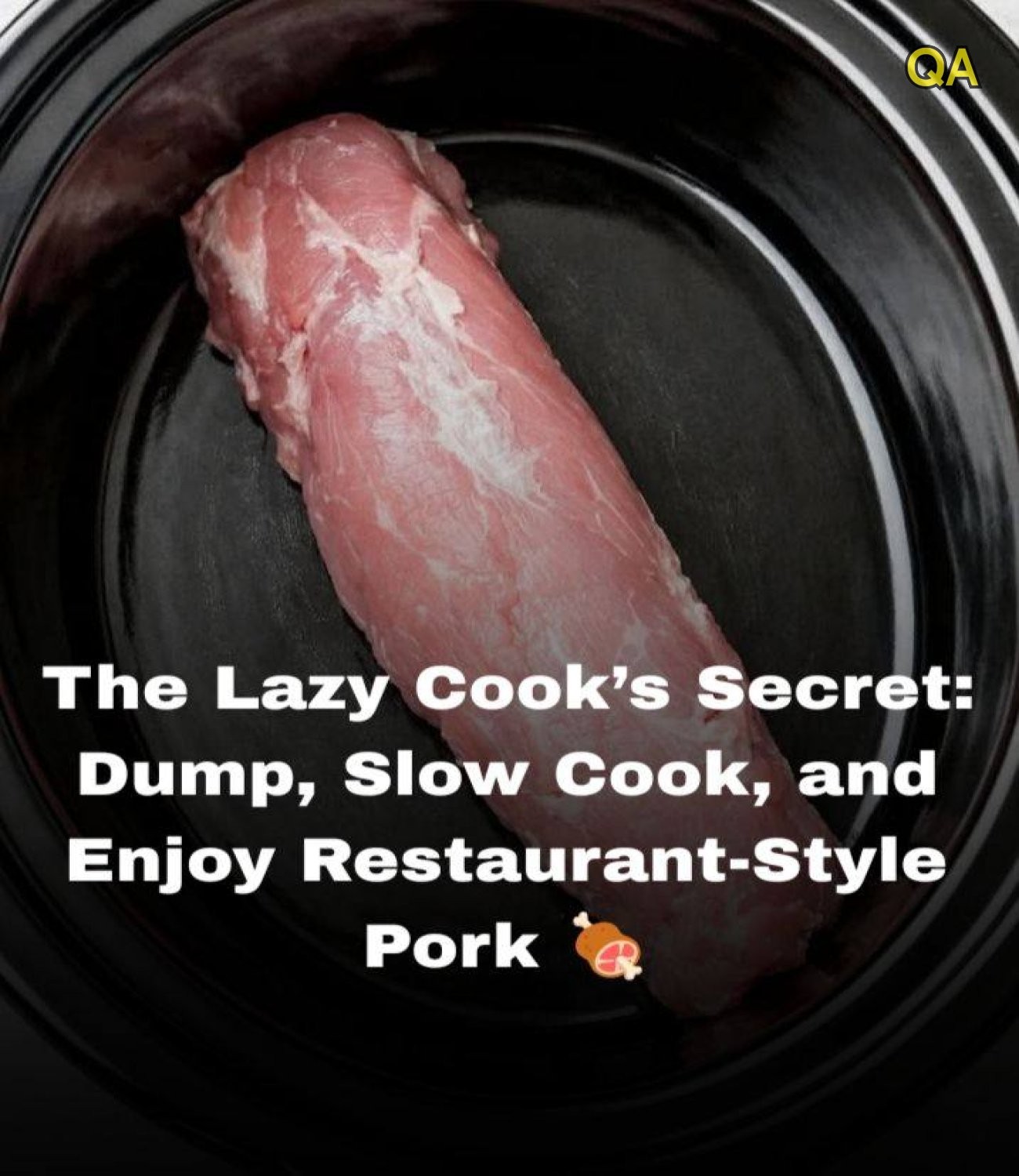 HT1. Dump a whole pork tenderloin in the slow cooker with 3 simple ingredients and your husband will swear you spent all day cooking