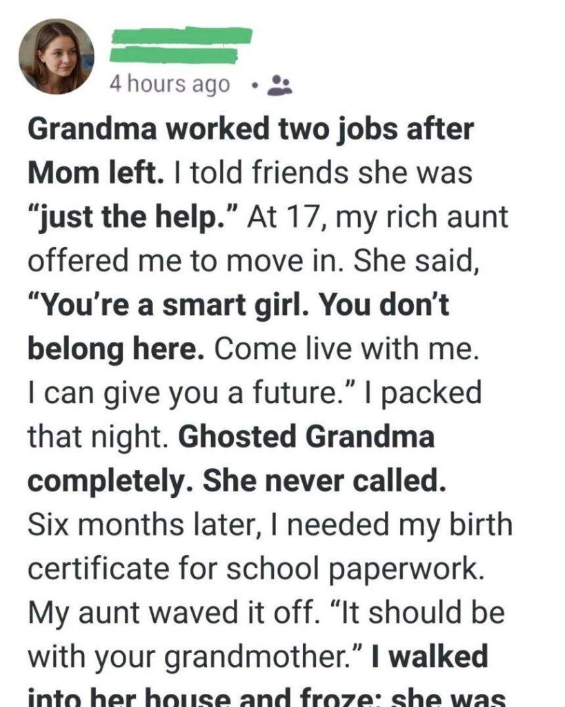 HT1. I Dismissed My Grandma as “Just the Help” and Left Home at 17—Coming Back Years Later Shattered Me