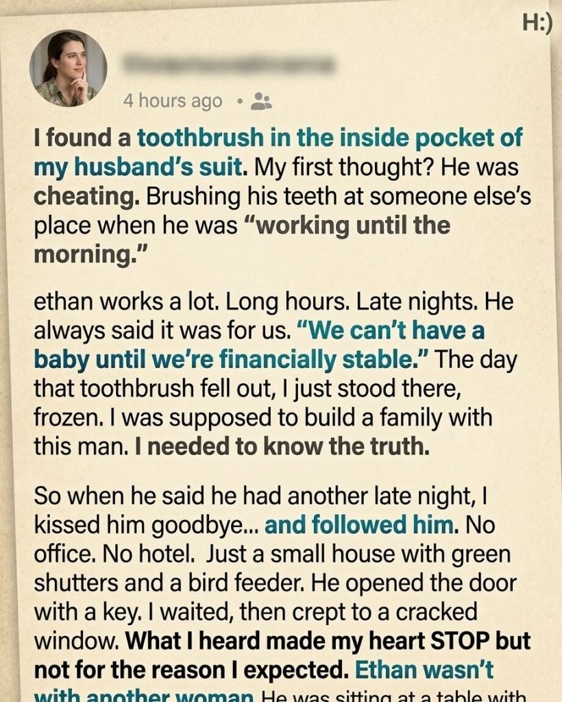 HT3. I Found A Toothbrush In My Husband’s Suit Pocket, And The Secret Behind It Destroyed Our Four-Year Marriage