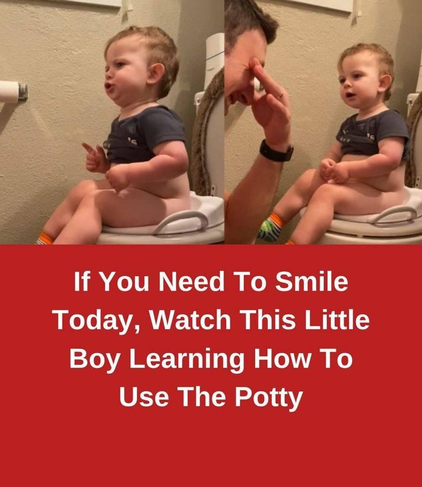 HT1. If You Need To Smile Today, Watch This Little Boy Learning How To Use The Potty