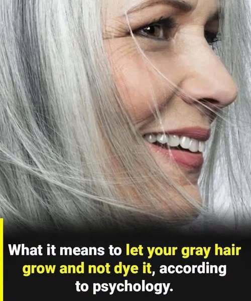 HT4. Letting your gray hair go natural often reflects a deep psychological shift toward self-acceptance, authenticity, and emotional maturity. It can symbolize freedom from social pressure, confidence in one’s identity, and a desire to age honestly without hiding changes. Many people view this choice as an empowering statement of self-worth, inner peace, and a healthier relationship with time and personal growth.