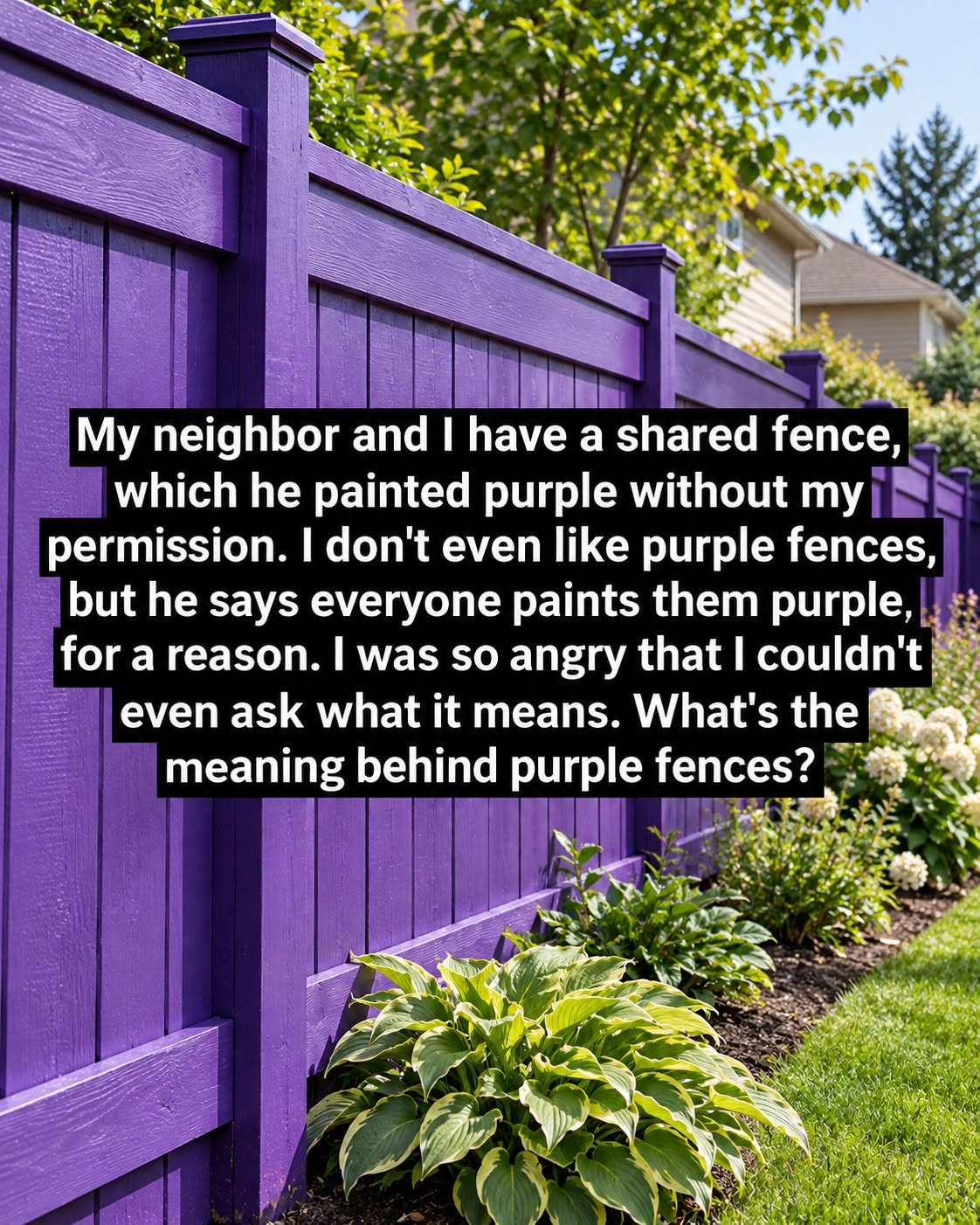 HT3. If You Spot a Painted Purple Fence, This Is What It Means