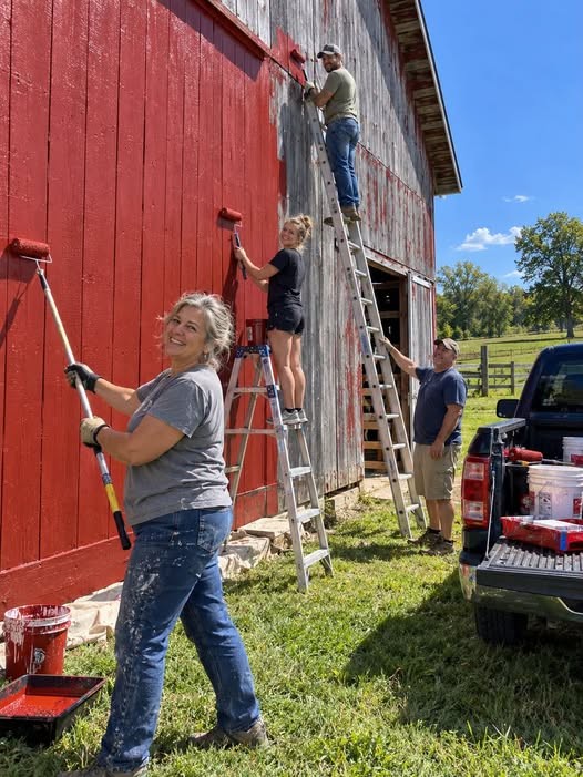 HT4. While My Husband Recovered From a Stroke, My Son Painted Our 100-Year-Old Red Barn Gray So I Brought 40 Gallons of Red Paint Home