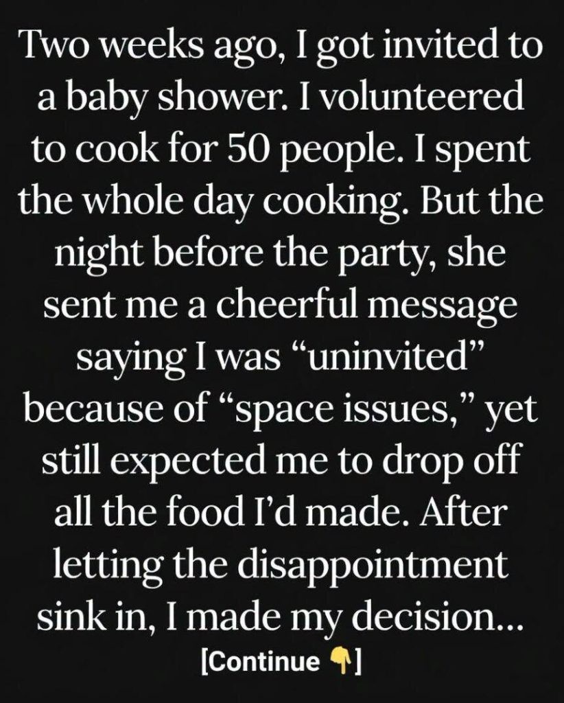HT4. The Baby Shower I Was Uninvited From—After Cooking for 50 Guests