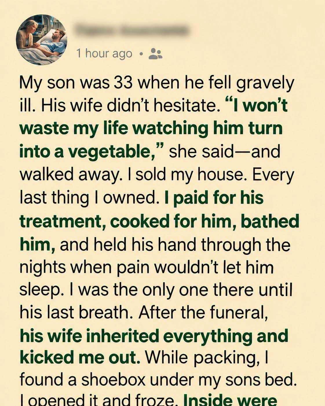 HT4. My Daughter in Law Abandoned My Son as He Was Dyng The Secret He Left Behind Turned Everything Against Her