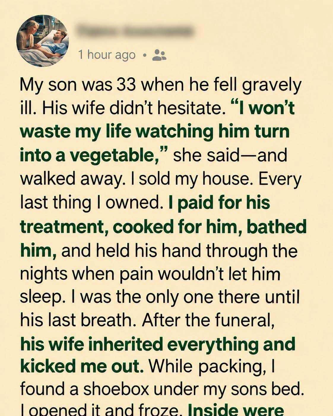 HT4. My Daughter-in-Law Abandoned My Son as He Was Dy!ng
