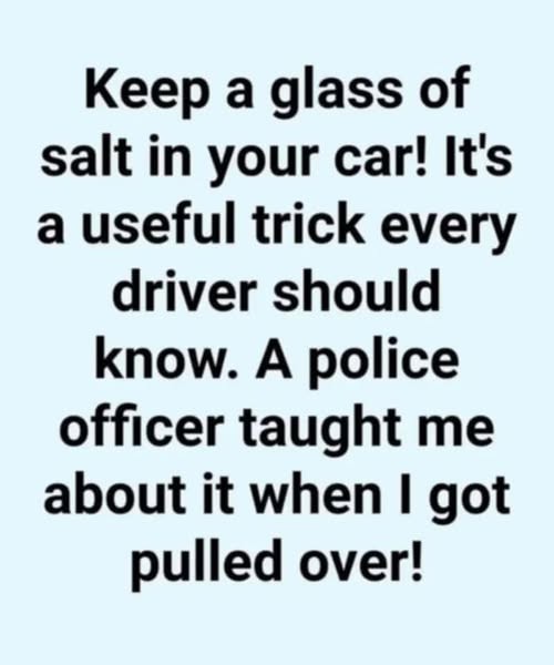 HT4. Why Drivers Are Putting Salt in a Glass Inside Their Cars—The Reason May Surprise You