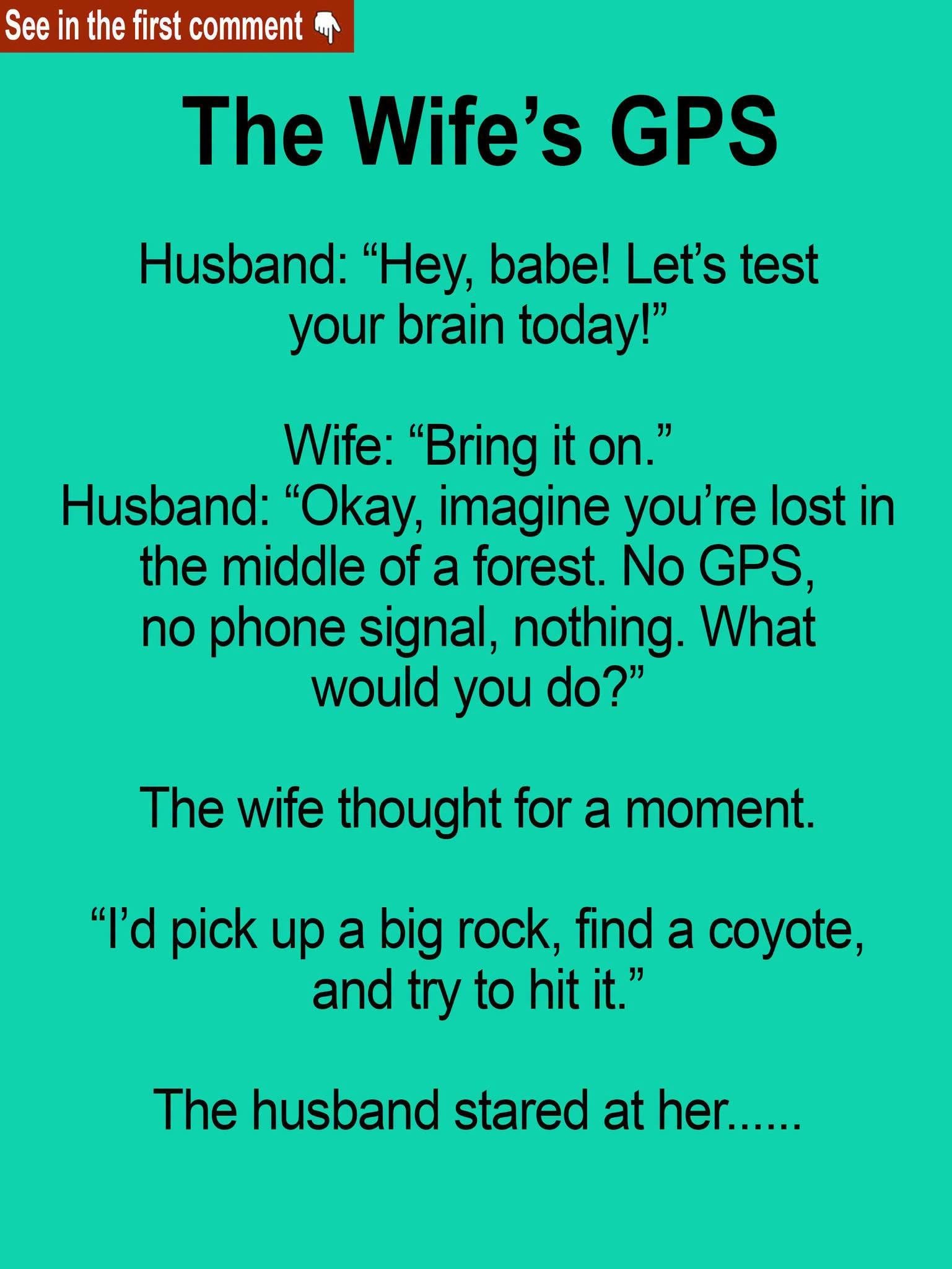 HT3. The Wife’s GPS