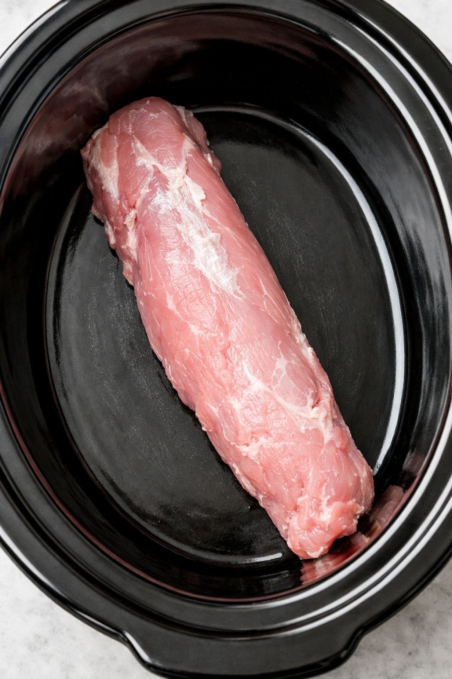 HT3. Dump a whole pork tenderloin in the slow cooker with 3 simple ingredients and your husband will swear you spent all day cooking.