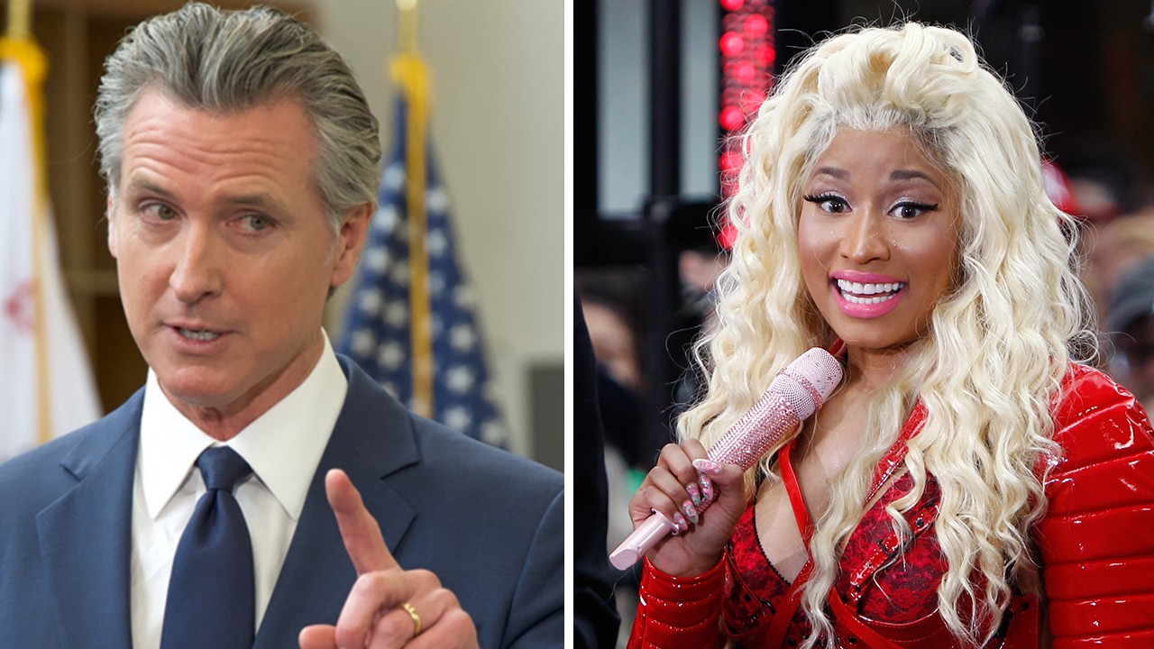 TEST. Gavin Newsom reacts to Nicki Minaj serving as White House press sec: “We can only pray”