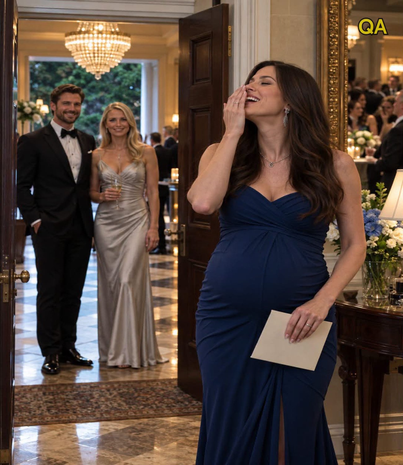 HT4. My Husband Took His Blonde Assistant to the Diamond Banquet After Insulting His 7-Month-Pregnant Wife. He Didn’t Know I Was Upstairs